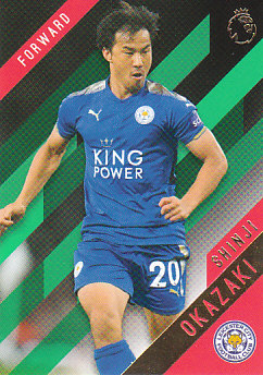 Shinji Okazaki Leicester City 2017/18 Topps Premier Gold Green Parallel #65